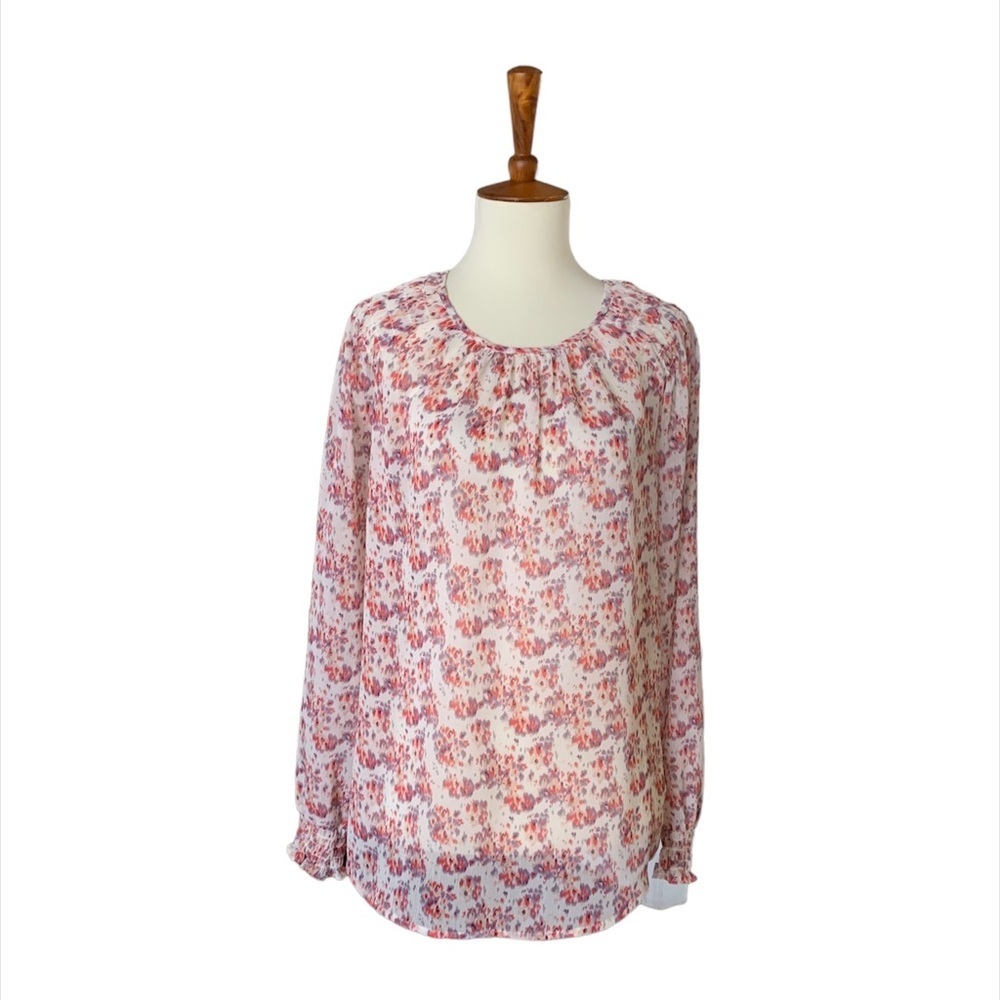 Violet & Claire‎ Sheer Floral Pullover Top Size Medium
